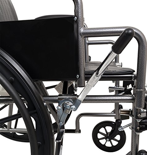 ProBasics Full Reclining Manual Wheelchair with 16" x 17" Vinyl Upholstered Seat, Removable Desk-Length Arms, and Elevating Legrests, supports patient weights up to 300 pounds - Thumbnail 4