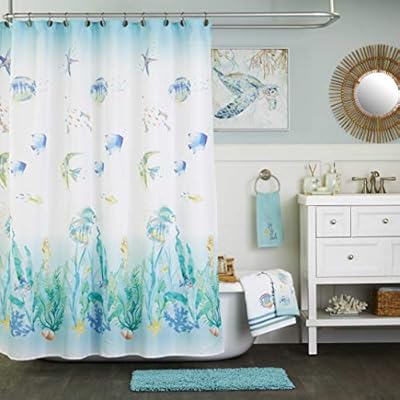 SKL HOME by Saturday Knight Ltd. Ocean Watercolor Soap Dispenser, multicolored, 6.5" x 2.25" x 4" 51uOLxXrIgL