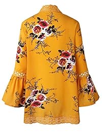 Basic Faith - Kimono para mujer, estampado floral, tallas S - 3XL