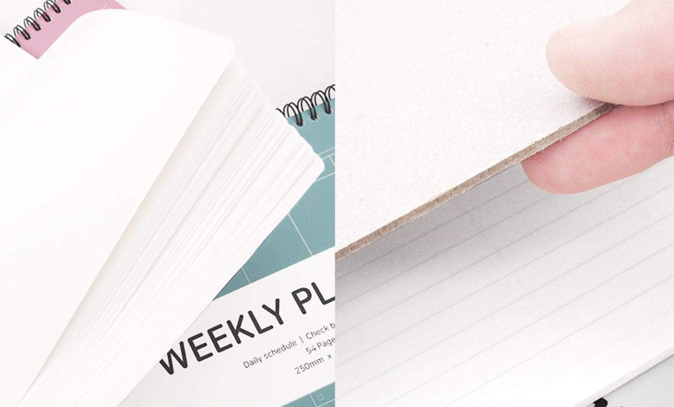 Elite Check Weekly Planner - Wirebound Undated Weekly & Daily Scheduler, Check Box, Free Note / 250 x 170 mm (Gray) - Image 4