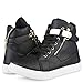 Twisted Women's Addison Faux Leather Hi-Top Fashion Sneaker with Metallic Velcro Strap