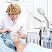 Facial Steamer, 2 in 1 Face Steamer for Facial with 5X Magnifying Lamp, Multifunctional LED Magnifier Facial Steamer for Spa Salon Beauty Skin Care Clean, White
