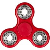 Red Fidget Spinner with hybrid ceramic ball bearings for a smooth, quiet spin that doesn't stop. Perfect for people with ADD, ADHD, anxiety, sensory processing disorder or any fidgeting.