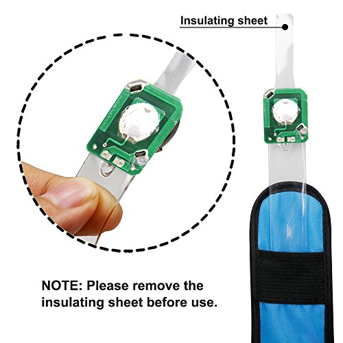 esonstyle 6 Halloween Safety Lights Glow Band Safety Gear Lights for Cycling Walking Running, Replaceable Battery 4 Modes Lights for Running at Night