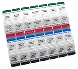 Push Button 4X/Day Weekly Pill Organizer