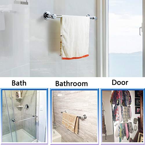 JiePai Suction Cup Towel Bar 24 Inch,Removable Modern Vacuum Suction