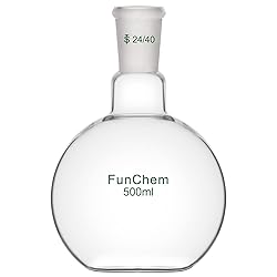 FunChem Single Neck 1 Neck Glass Lab Flat Bottom