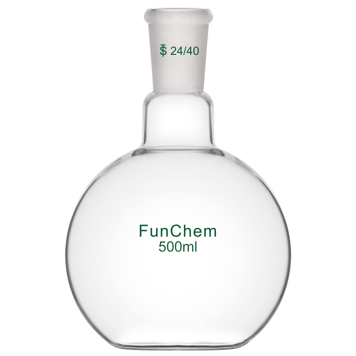 FunChem Single Neck 1 Neck Glass Lab Flat Bottom