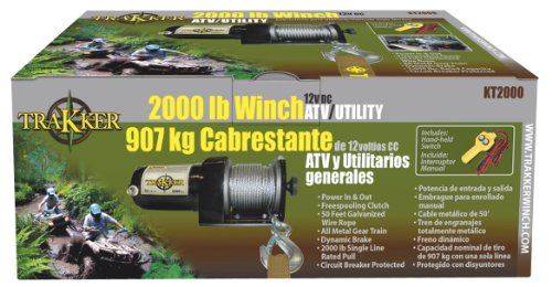 Keeper Corporation KT2000 Trakker 1-Horsepower 12 Volt Electric Winch - 2,000-Pound Capacity