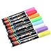 AGPtek 8pcs 3mm Highlighter Fluorescent Liquid Chalk Marker Pen for LED Writing Board