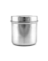 QWORK Stainless Steel Ointment Jar with Lid, 2 Pack