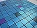 FLEXIPIXTILE, Modern Aluminum Mosaic Tile, Peel & Stick, Backsplash, Accent Wall, 1 sq.ft,AQUARIUS