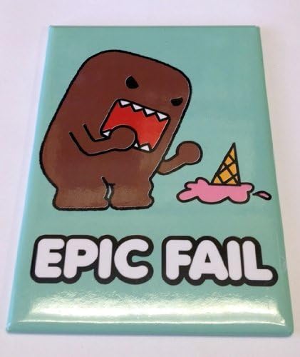Domo Japanese Cartoon Ice Cream Cone Spill Epic Fail Magnet