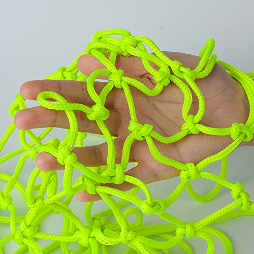 Agirvct 2 Pcs Grow In Dark Basketball Net Replacement,12 Loops Standard Size Nylon All Weather Basketball Hoop Nets Gift for Kids Teens Boys Friend Outdoor Sports Pool School(Neon Green) - Thumbnail 5