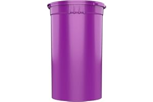 DRAGON CHEWER 19 Dram CR Plastic Packaging Pop Top Containers - Child Resistant Travel Holder Vial Bottles - 225 qty (Purple)
