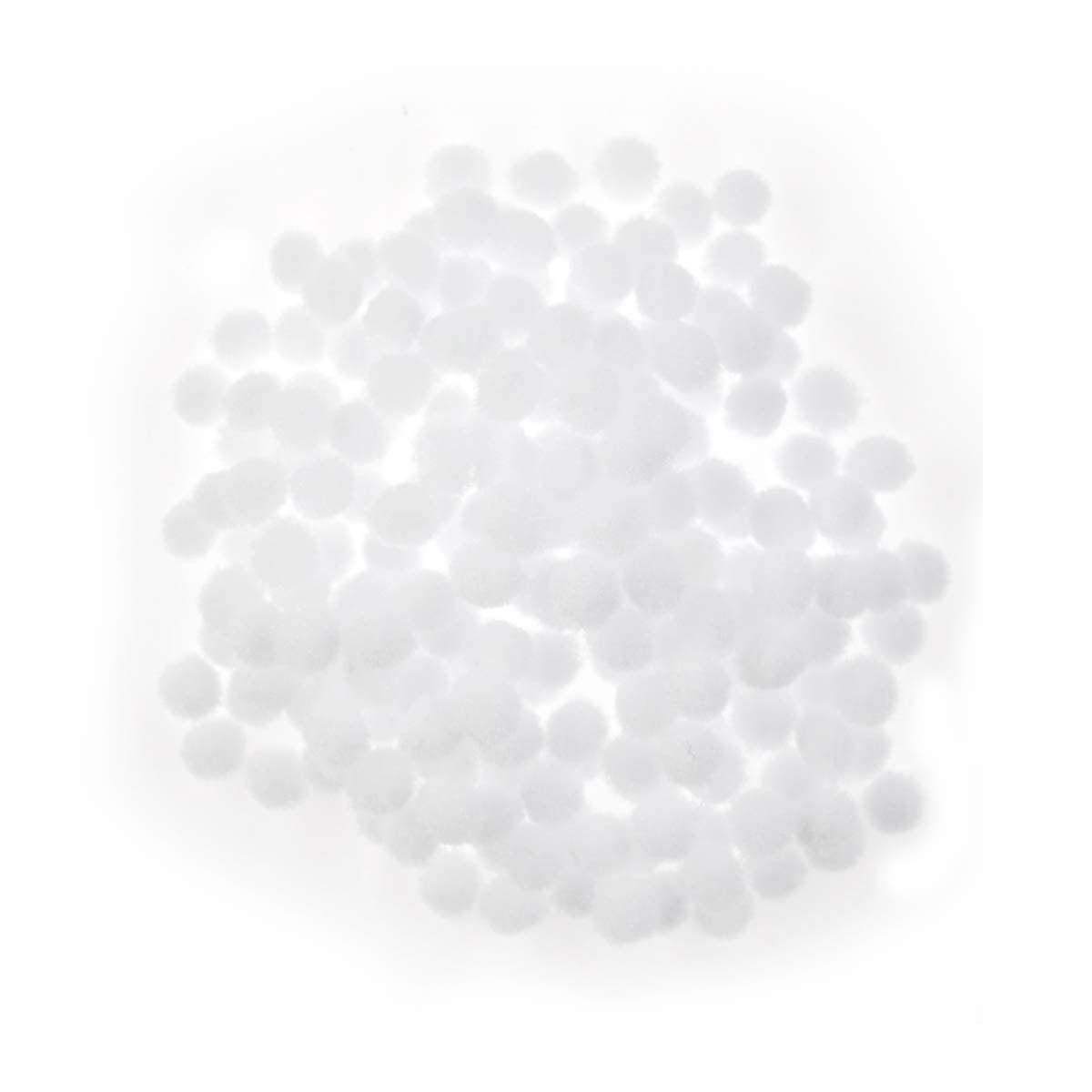 LEZQHB Pom-Poms Ball, 200 pcs 8mm Crafts Small Mini Poms for Crafts - White Color
