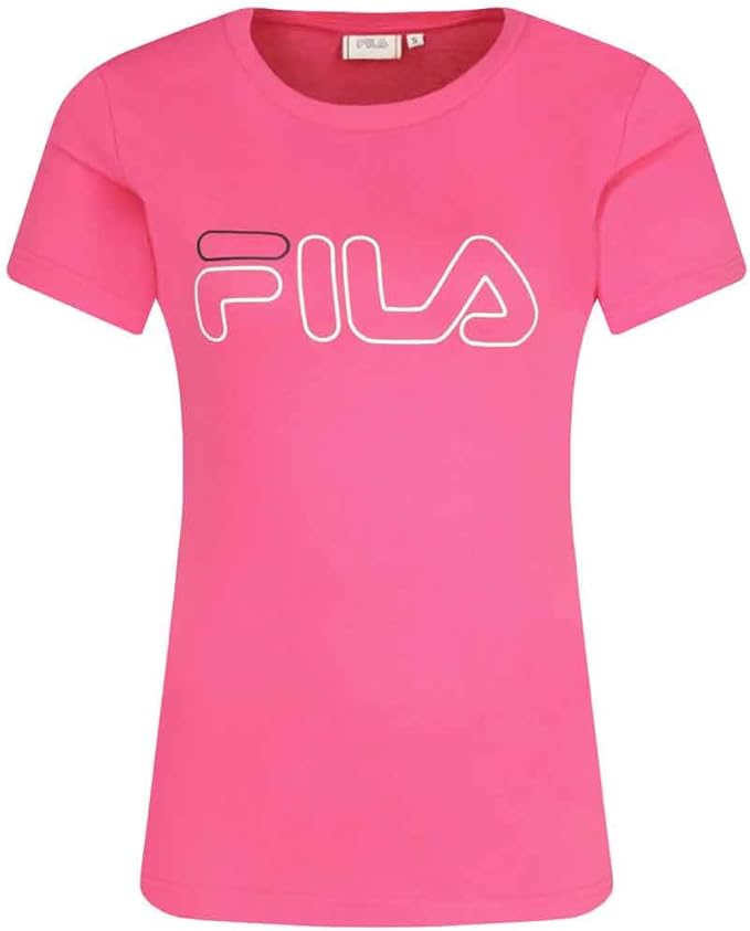 Fila Women's Short Sleeve TShirt Fuchsia Purple 683179 Amazon.co.uk