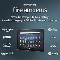 Fire HD 10 Plus tablet, 10.1”, 1080p Full HD, 32 GB, latest model (2021 release), Slate