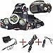 KAZOKU RJ-5000  3x CREE XM-L T6 LED Headlamp Headlight for Camping Hiking with AC Adapter USB Charger Car Charger（Batteries not included）