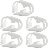 Kyuionty 5 Pcs Tubing Clamp, 1/4"-1/2" O.D. Adjustable White Hose Clamp | Plastic Elastic Tube Clamp Laboratory Pinch Valve Flow Control Hose Clamp, for Brewing Siphon Aquarium Garden