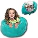 Stuffed Animal Bean Bag Storage - “Soft ’n Snuggly” Comfy Plush Fabric Kids Prefer Over Canvas - Replace Your Mesh Toy Hammock or Net - Store Blankets & Pillows Too