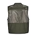 Ziker Men's Mesh Breathable Openwork Camouflage Journalist Photographer Fishing Vest Waistcoat Jacket Coat