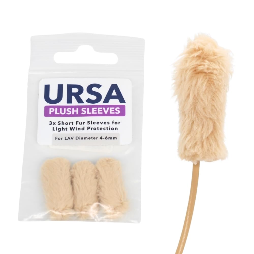 URSA Plush Sleeves: Designed to use under costumes to help disguise mics, reduce clothing noise and protect the mic from light wind. (Beige - Pack of 3)