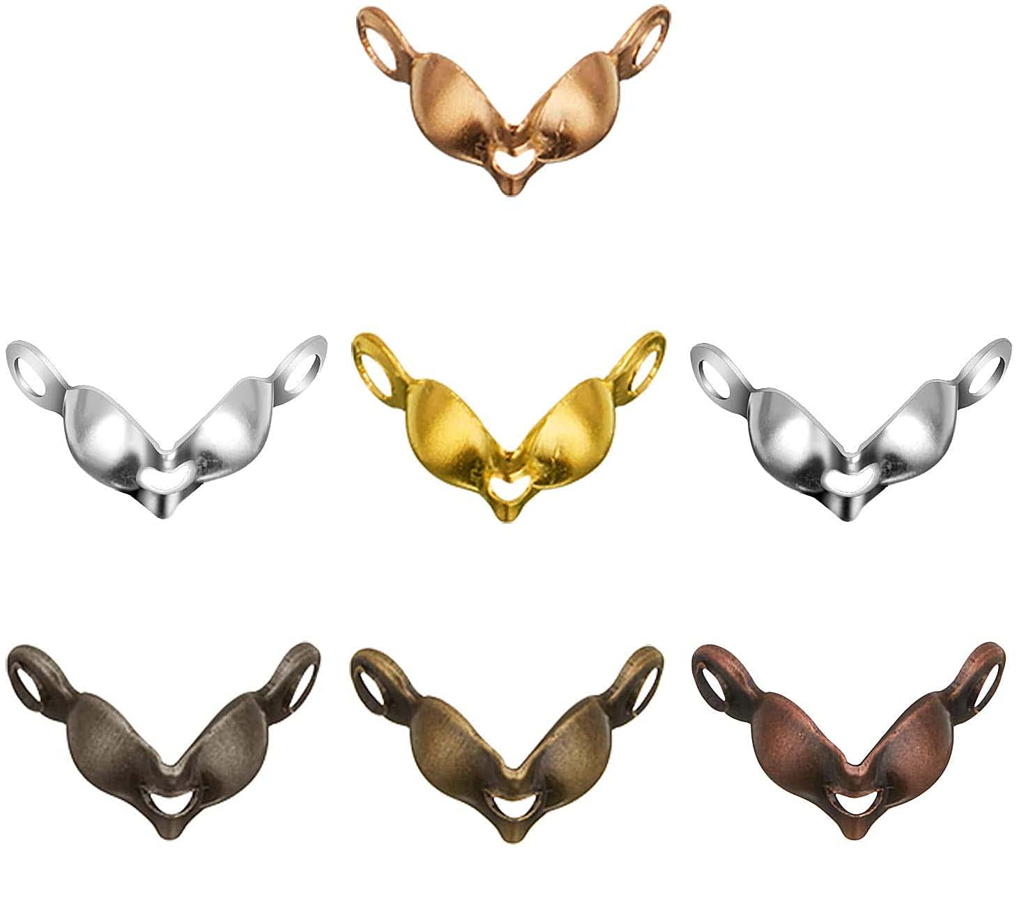 DIY Crafts Bead Tips Knot Covers Clamshell FoldOver Bead Tips Knot