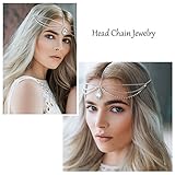 Simsly Head Chain Jewelry with Rhinestione Pendant Hair Headpiece for Women and Girls FV-063