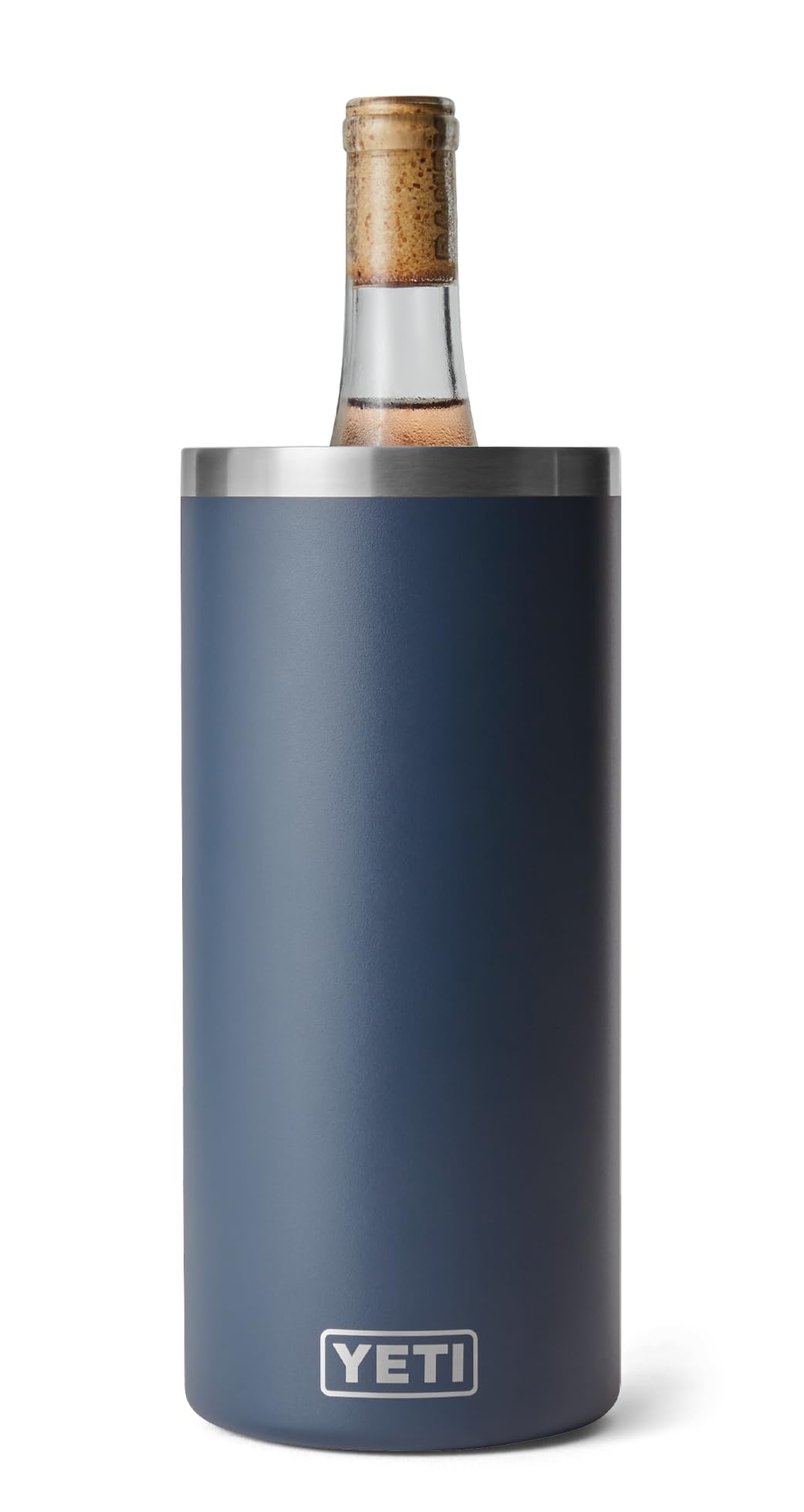 YETI Rambler Wine and Champagne Chiller, Stainless Steel Insulated, Navy