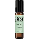 The Best De-Stress + Calming Essential Oil Roll-On Blend- Premium Grade- Pre-Diluted in Coconut Oil- Ready to Use- 10 ml (.33 fl oz)