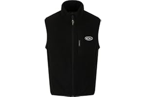 Drake Waterfowl Youths' Unisex Camp Fleece DY1080 Hunting Casual Anti-Pilling Moisture Wicking Zip Front Vest with Pockets