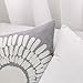 HWY 50 Grey Gray Decorative Throw Pillow Covers 18x18 Inch (1 Piece), Modern Embroidered Cotton Farmhouse Cushion Cover Pillow Case for Couch Living Room Bed Sofa, Sunflower