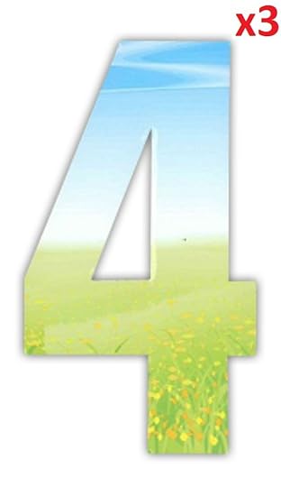 Wheelie Bin Numbers Zahlen Meadow Aufkleber für Hausnummern, Mülltonnen