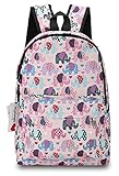 Ropper Lightweight Canvas Cute Pattern Kids School Backpack,15