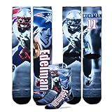 New England Patriots NFL Drive Player Profile Socks Size Medium 5-10 - Julian Edelman