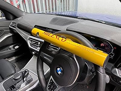 Milenco High Security Steering Wheel Lock Yellow with Pad and Bag