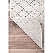 Transitional Vintage Moroccan Trellis Grey Area Rugs, 9 Feet by 12 Feet (9' x 12')