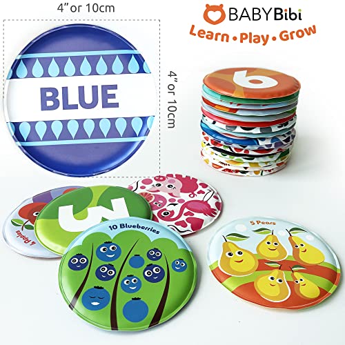 Floating Baby Flash Cards for Bathtub Learn Numbers, Counting and Colors Educational Bath