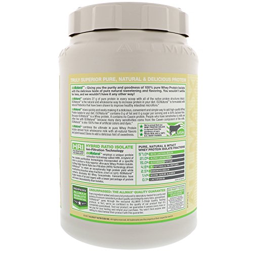 Allmax Nutrition Isonatural Protein Vanilla Flavor 2 LBS
