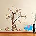ElecMotive Forest Animal Elephant Monkey Owls Bear Tortoise Koala Tree Nursery Wall Stickers Wall Murals DIY Posters Vinyl Removable Art Wall Decals for Kids Girls Room Decoration (Bear Under Tree)
