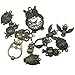 150 Gram (Approx 40pcs) 20 Different Style DIY Antique Metal Owl Charms Pendant for Crafting,Bracelet Necklace Jewelry Making Accessories