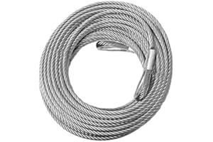 BILLET4X4 Galvanized Winch Cable Extension - 3/8 inch X 150 ft (14,400lb Strength) (Off-Road Vehicle Recovery)