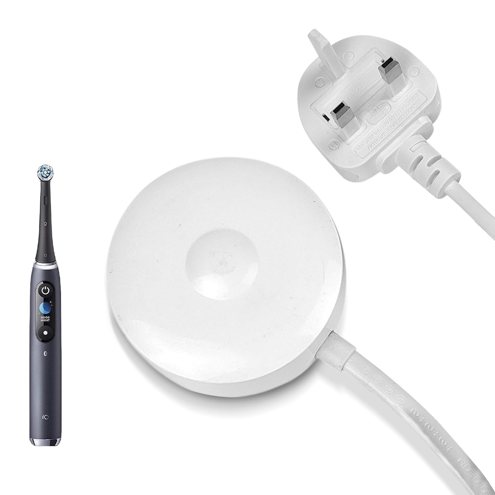 for O-B iO Magnetic Charger Electric Toothbrush Charger for O-B iO7 iO8 iO9 Compatible with B-raun O-B IO Type 3768 Replacement Charging Base iO Series 7 Series 8 Series 9 UK Plug