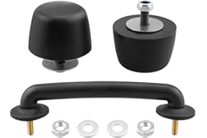 Hulyxayfave Front Windshield Hold Down Bracket, Hood Bump Stop Rubber Bumper Cushion Fit for Jeep Wrangler JK 1997-2018 TJ 1997-2006, Replacement KJ71051BK 55176422