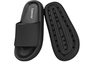 Leevar Cloud Slides for Women and Men - Soft, Comfy, Relax Cloud Slippers, Thick Sole, Non-slip Slides for Men, Easy to Clean, Shower, Swimming, Beach, Indoor and Outdoor Slides for Men