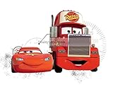 10 Inch Lightning McQueen 95 Mack Truck Disney Pixar Cars 2 Movie Removable Wall Decal Sticker Art Home Racing Decor 10x6 Inches