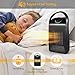 MIGO, Quiet Ceramic Space Adjustable Thermostat, Portable Electric Heater Fan with Over-Heat Protection, and Carrying Handle, Black444