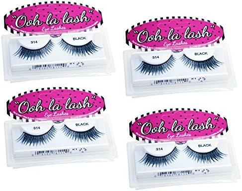 Ooh La Lash False Eyelashes Strip Lash 314 Natural Style, 4 pack