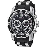 Invicta Men's 'Pro Diver' Swiss Quartz Stainless Steel and Polyurethane Sport Watch, Color:Black (Model: 6977)